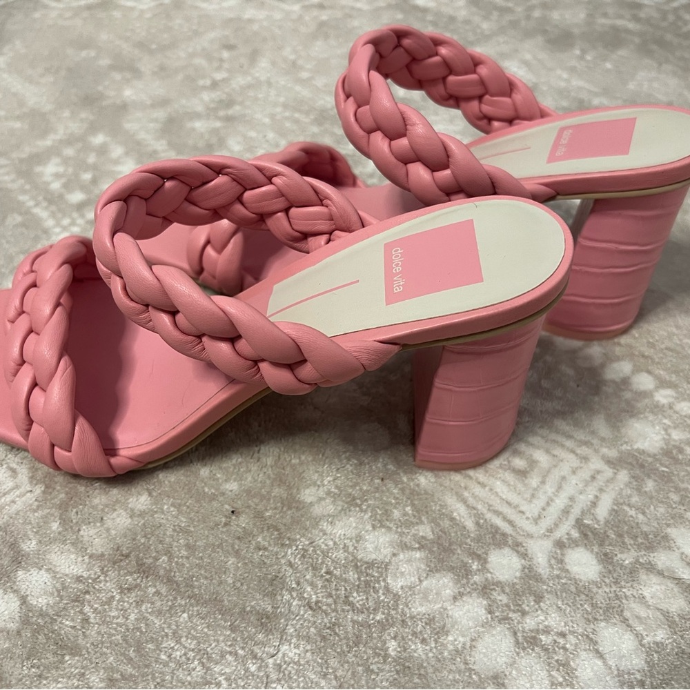 Dolce Vita Pink Braided Sandals- 8.5